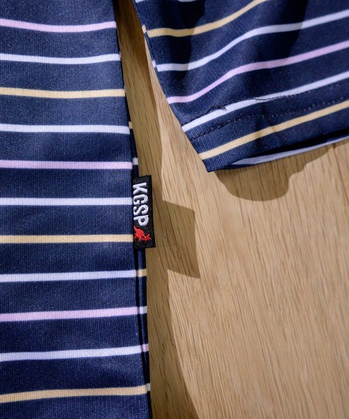 KANGOL SPORT(カンゴールスポーツ)の「【30】〔KANGOL SPORT/カンゴールスポーツ〕ハイネック DRYボーダー ハーフZIP7分袖プルオーバー(Tシャツ/カットソー・レディース・グレー/ネイビー/グリーン/ピンク・LARGE/MEDIUM/X-LARGE)」の11枚目の写真