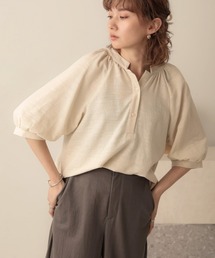 Bab（バブ）の「【WEB限定】コットンリネンボリュームブラウス（シャツ/ブラウス・レディース）」
