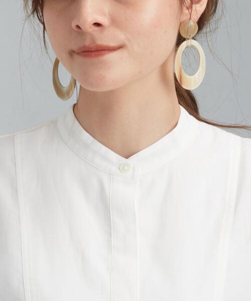 green label relaxing（グリーンレーベルリラクシング）の「FFC デザイン ヨーク フレンチスリーブ シャツ（シャツ/ブラウス・レディース・ライラック/コバルトブルー/ライム/ダークグレー/オフホワイト・FREE）」の9枚目の写真