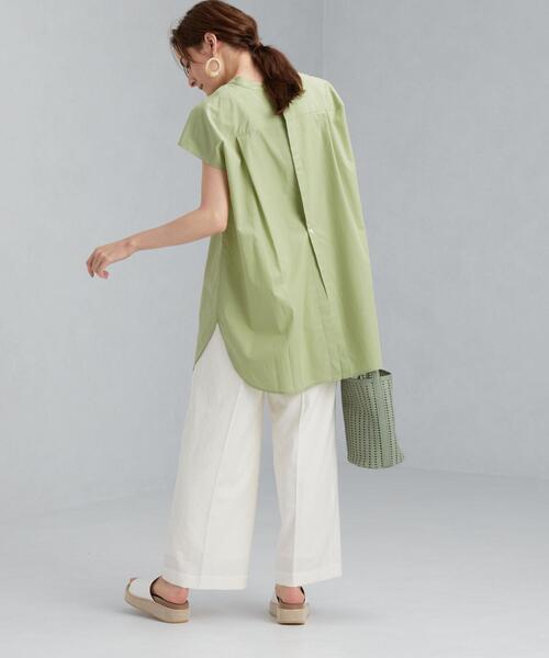 green label relaxing（グリーンレーベルリラクシング）の「FFC デザイン ヨーク フレンチスリーブ シャツ（シャツ/ブラウス・レディース・ライラック/コバルトブルー/ライム/ダークグレー/オフホワイト・FREE）」の22枚目の写真