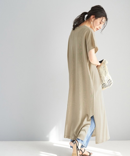 Emur ワンピース ドレス シアーｖネックチュニックワンピース ワンピース Rope Rope ワンピース Picnic ロペ ピクニック のファッション