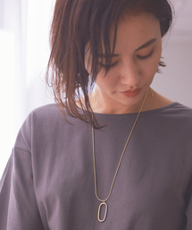 【9-22】ツイストオーバル配色ネックレス