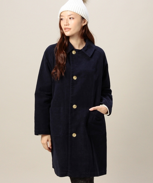 BEAUTY&YOUTH UNITED ARROWS（ビューティーアンドユースユナイテッドアローズ）の「BYBC DANTON モールスキンロングコート◆（その他アウター・レディース・ベージュ/ネイビー・34）」の2枚目の写真