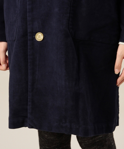 BEAUTY&YOUTH UNITED ARROWS（ビューティーアンドユースユナイテッドアローズ）の「BYBC DANTON モールスキンロングコート◆（その他アウター・レディース・ベージュ/ネイビー・34）」の17枚目の写真