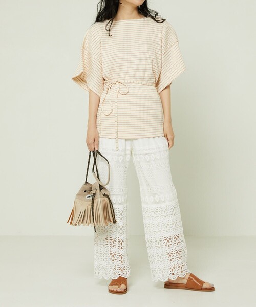 FREAK'S STORE(フリークスストア)の「OUTDOOR PRODUCTS × FREAK'S STORE/アウトドアプロダクツ 別注ミニフリンジショルダーバッグ(ショルダーバッグ・レディース・ベージュ/ピンク/ブラック・ONE SIZE)」の5枚目の写真