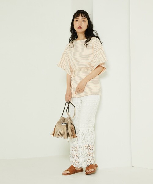 FREAK'S STORE(フリークスストア)の「OUTDOOR PRODUCTS × FREAK'S STORE/アウトドアプロダクツ 別注ミニフリンジショルダーバッグ(ショルダーバッグ・レディース・ベージュ/ピンク/ブラック・ONE SIZE)」の12枚目の写真