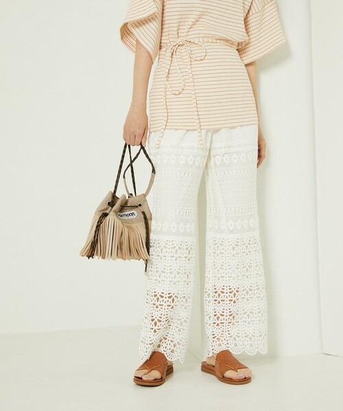 FREAK'S STORE(フリークスストア)の「OUTDOOR PRODUCTS × FREAK'S STORE/アウトドアプロダクツ 別注ミニフリンジショルダーバッグ(ショルダーバッグ・レディース・ベージュ/ピンク/ブラック・ONE SIZE)」の9枚目の写真