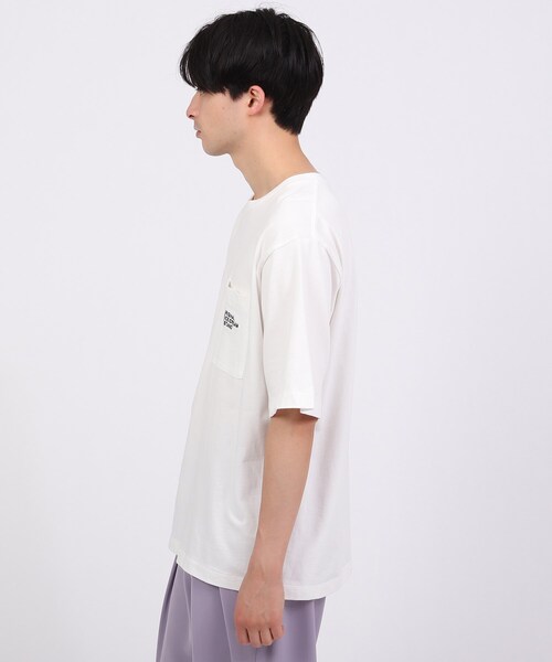 tk.TAKEO KIKUCHI（ティーケータケオキクチ）の「◆ICE CREAM PHOTOバックプリントTシャツ（ユニセックスアイテム）（Tシャツ/カットソー・メンズ・ホワイト/ライトブルー/ブラック/レモンイエロー/ライトグリーン系・01/02/03）」の12枚目の写真