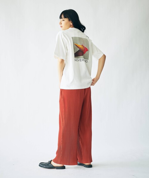 tk.TAKEO KIKUCHI（ティーケータケオキクチ）の「◆ICE CREAM PHOTOバックプリントTシャツ（ユニセックスアイテム）（Tシャツ/カットソー・メンズ・ホワイト/ライトブルー/ブラック/レモンイエロー/ライトグリーン系・01/02/03）」の11枚目の写真