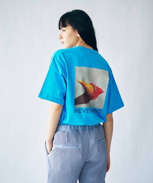 tk.TAKEO KIKUCHI（ティーケータケオキクチ）の「◆ICE CREAM PHOTOバックプリントTシャツ（ユニセックスアイテム）（Tシャツ/カットソー・メンズ・ホワイト/ライトブルー/ブラック/レモンイエロー/ライトグリーン系・01/02/03）」の20枚目の写真