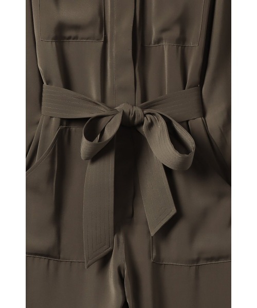 AMERICAN RAG CIE（アメリカンラグシー）の「サテンオールインワン（つなぎ/オールインワン・レディース・カーキ/グレイッシュベージュ・FREE）」の9枚目の写真