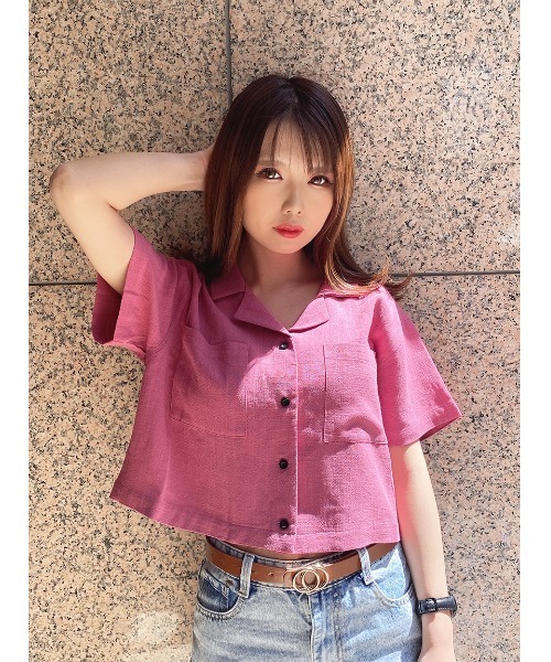 one way（ワンウェイ）の「【oneway Jeans】開襟ブラウス（シャツ/ブラウス・レディース・ホワイト/ブラック/ベージュ/パープル/ライトグリーン/ブラック系その他/ブラック系その他2・FREE）」の18枚目の写真