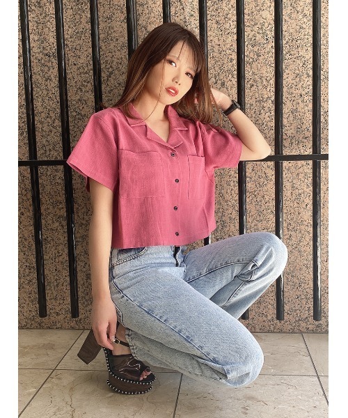 one way（ワンウェイ）の「【oneway Jeans】開襟ブラウス（シャツ/ブラウス・レディース・ホワイト/ブラック/ベージュ/パープル/ライトグリーン/ブラック系その他/ブラック系その他2・FREE）」の22枚目の写真