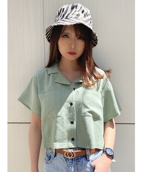 one way（ワンウェイ）の「【oneway Jeans】開襟ブラウス（シャツ/ブラウス・レディース・ホワイト/ブラック/ベージュ/パープル/ライトグリーン/ブラック系その他/ブラック系その他2・FREE）」の16枚目の写真