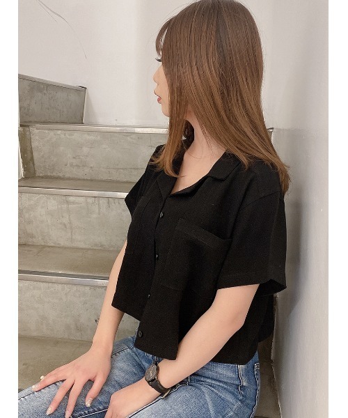 one way（ワンウェイ）の「【oneway Jeans】開襟ブラウス（シャツ/ブラウス・レディース・ホワイト/ブラック/ベージュ/パープル/ライトグリーン/ブラック系その他/ブラック系その他2・FREE）」の12枚目の写真