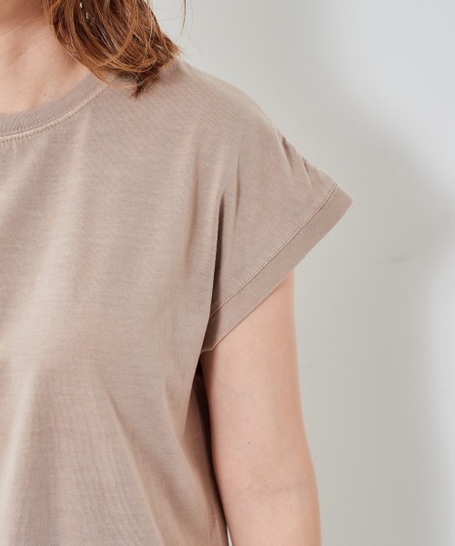 cepo(セポ)の「ピグメント ロゴバックプリントフレンチリーブTee(Tシャツ/カットソー・レディース・ベージュ/ネイビー/チャコール・M)」の17枚目の写真