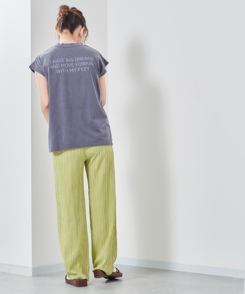 cepo(セポ)の「ピグメント ロゴバックプリントフレンチリーブTee(Tシャツ/カットソー・レディース・ベージュ/ネイビー/チャコール・M)」の11枚目の写真