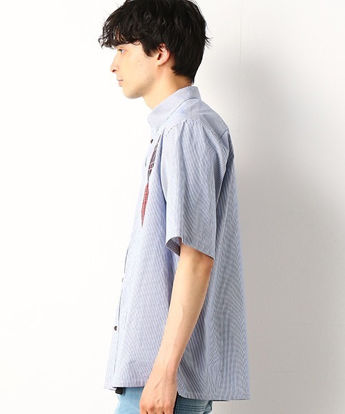 COMME　CA COMMUNE（コムサコミューン）の「アーガイルシャツ（シャツ/ブラウス・メンズ・ベージュ/ネイビー/サックスブルー・MEDIUM/LARGE）」の14枚目の写真