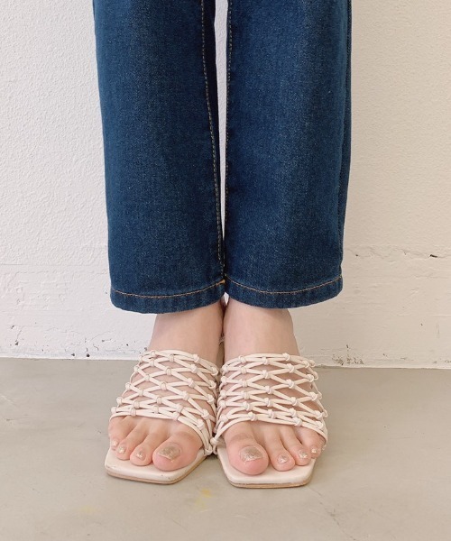 IENA MICHEL VIVIEN レザーメッシュ サンダル　新品95700円 IENA MICHEL VIVIEN レザーメッシュ サンダル 新品95700円