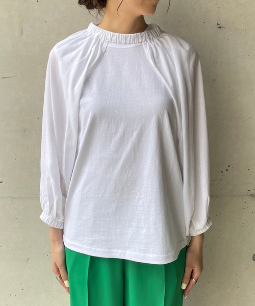 CAPRICIEUX LE'MAGE（カプリシューレマージュ）の「パフスリーブSET Tシャツ（Tシャツ/カットソー・レディース・ホワイト/ブラック・FREE）」の16枚目の写真