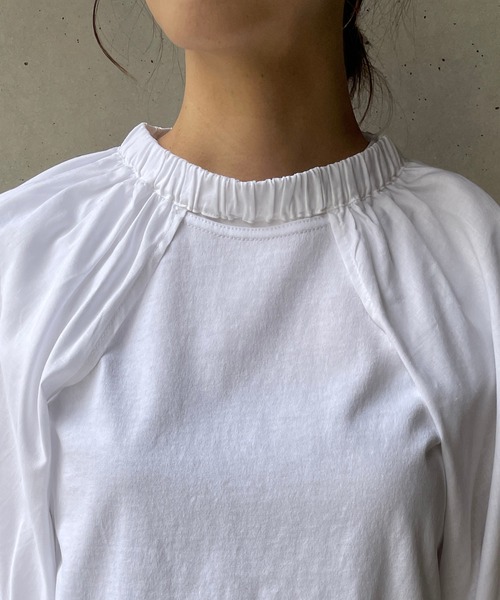 CAPRICIEUX LE'MAGE（カプリシューレマージュ）の「パフスリーブSET Tシャツ（Tシャツ/カットソー・レディース・ホワイト/ブラック・FREE）」の10枚目の写真