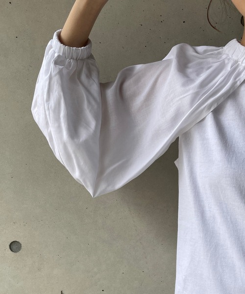 CAPRICIEUX LE'MAGE（カプリシューレマージュ）の「パフスリーブSET Tシャツ（Tシャツ/カットソー・レディース・ホワイト/ブラック・FREE）」の13枚目の写真