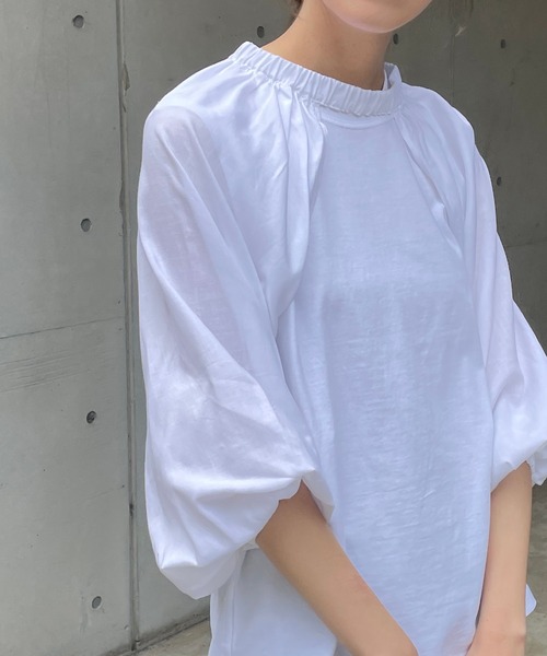 CAPRICIEUX LE'MAGE（カプリシューレマージュ）の「パフスリーブSET Tシャツ（Tシャツ/カットソー・レディース・ホワイト/ブラック・FREE）」の21枚目の写真