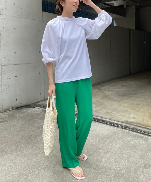 CAPRICIEUX LE'MAGE（カプリシューレマージュ）の「パフスリーブSET Tシャツ（Tシャツ/カットソー・レディース・ホワイト/ブラック・FREE）」の18枚目の写真