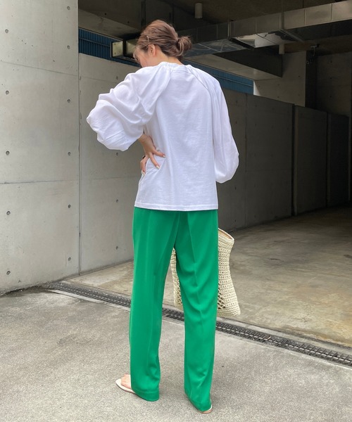 CAPRICIEUX LE'MAGE（カプリシューレマージュ）の「パフスリーブSET Tシャツ（Tシャツ/カットソー・レディース・ホワイト/ブラック・FREE）」の5枚目の写真