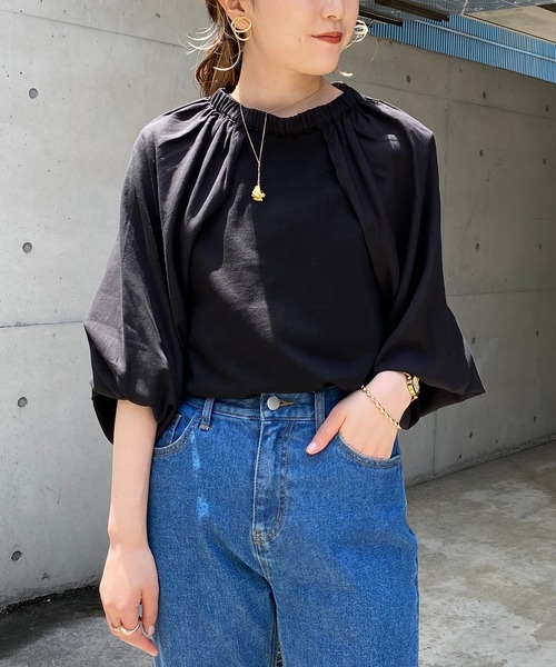 CAPRICIEUX LE'MAGE（カプリシューレマージュ）の「パフスリーブSET Tシャツ（Tシャツ/カットソー・レディース・ホワイト/ブラック・FREE）」の9枚目の写真