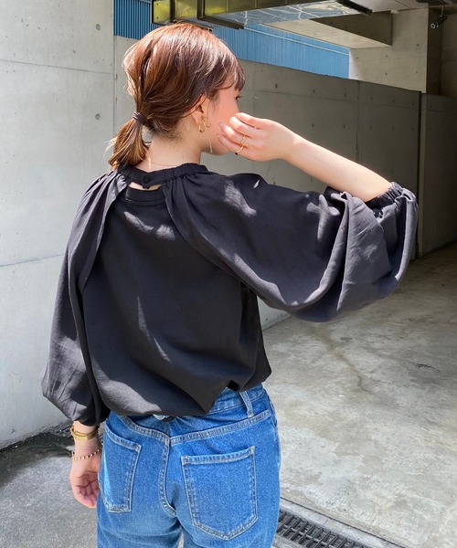 CAPRICIEUX LE'MAGE（カプリシューレマージュ）の「パフスリーブSET Tシャツ（Tシャツ/カットソー・レディース・ホワイト/ブラック・FREE）」の15枚目の写真