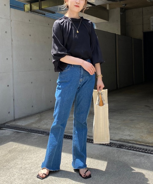 CAPRICIEUX LE'MAGE（カプリシューレマージュ）の「パフスリーブSET Tシャツ（Tシャツ/カットソー・レディース・ホワイト/ブラック・FREE）」の6枚目の写真