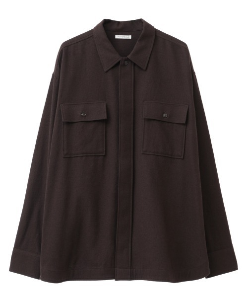 CLANE（クラネ）の「COTTON WOOL SHIRT（シャツ/ブラウス・メンズ・ブラウン・2）」の2枚目の写真