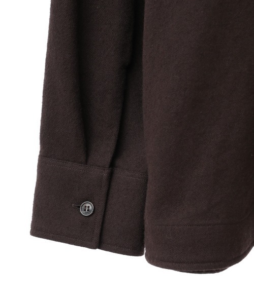 CLANE（クラネ）の「COTTON WOOL SHIRT（シャツ/ブラウス・メンズ・ブラウン・2）」の5枚目の写真