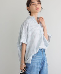 AMERICAN HOLIC | バンドカラースキッパーバックタックシャツ(シャツ/ブラウス)