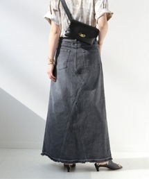 FRAMeWORK | ブラックデニムロングスカート◆(デニムスカート)