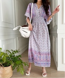 NANING9 | NANING9 エスニックフラワーワンピース(ワンピース)