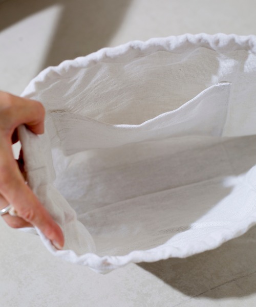 prose verse（プロズヴェール）の「手編みマクラメバッグ（トートバッグ・レディース・アイボリー/ブラック・ﾌﾘ-）」の22枚目の写真