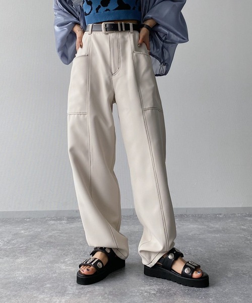 PAGEBOY（ページボーイ）の「【CORE】スティッチペインターパンツ（その他パンツ・レディース・ブラック/アイボリー・SMALL/MEDIUM）」の4枚目の写真