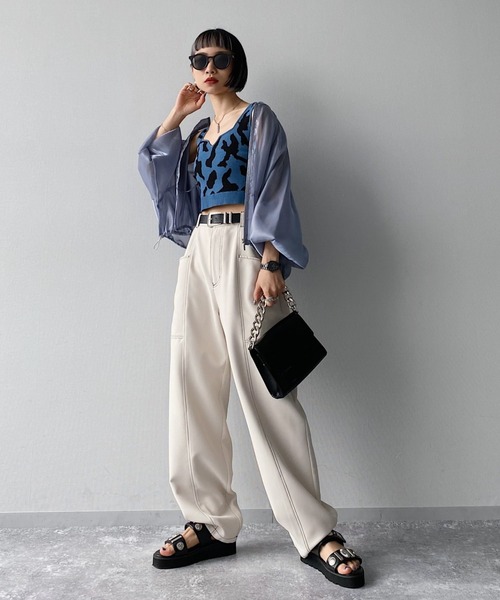 PAGEBOY（ページボーイ）の「【CORE】スティッチペインターパンツ（その他パンツ・レディース・ブラック/アイボリー・SMALL/MEDIUM）」の5枚目の写真