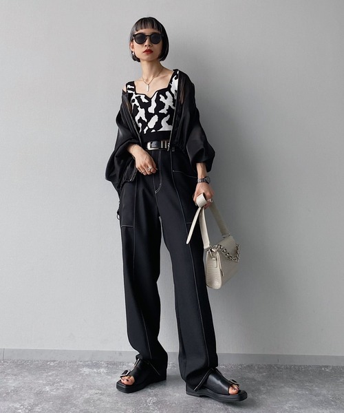 PAGEBOY（ページボーイ）の「【CORE】スティッチペインターパンツ（その他パンツ・レディース・ブラック/アイボリー・SMALL/MEDIUM）」の9枚目の写真