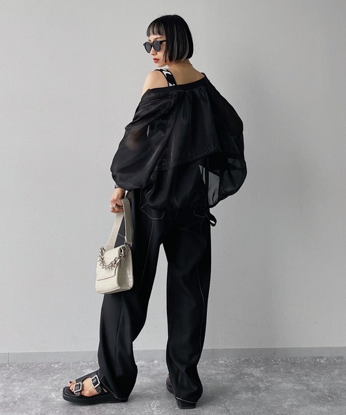 PAGEBOY（ページボーイ）の「【CORE】スティッチペインターパンツ（その他パンツ・レディース・ブラック/アイボリー・SMALL/MEDIUM）」の10枚目の写真