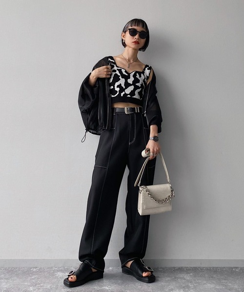 PAGEBOY（ページボーイ）の「【CORE】スティッチペインターパンツ（その他パンツ・レディース・ブラック/アイボリー・SMALL/MEDIUM）」の11枚目の写真