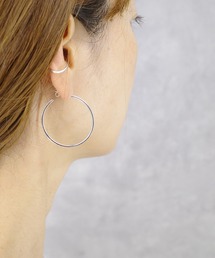 【SIGNAL/シグナル】silver925 Hoop Pierce 35mm/ シルバー925 フープピアス