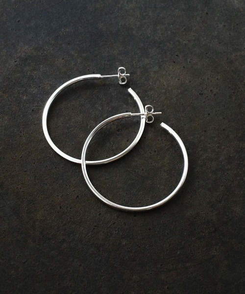 SIGNAL（シグナル）の「【SIGNAL/シグナル】silver925 Hoop Pierce 35mm/ シルバー925 フープピアス（ピアス（両耳用）・レディース・シルバー・FREE）」の2枚目の写真
