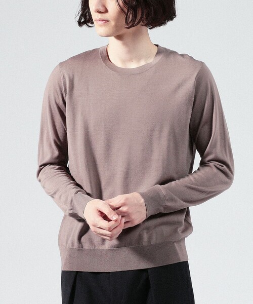 TOMORROWLAND （トゥモローランド）の「スーパーファインメリノウール クルーネック（ニット/セーター・メンズ・ライトグレー/ブラック/ダークブラウン/パープル/ネイビー/グレー/カーキ/イエロー/オレンジ・S/M/L/XS/XL）」の11枚目の写真