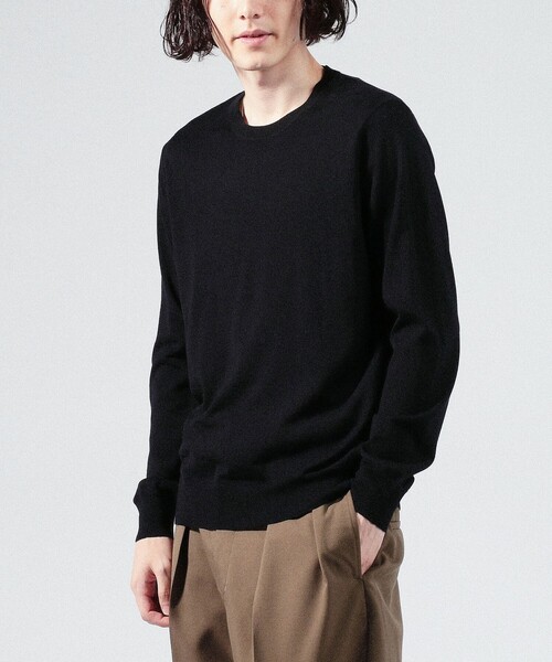 TOMORROWLAND （トゥモローランド）の「スーパーファインメリノウール クルーネック（ニット/セーター・メンズ・ライトグレー/ブラック/ダークブラウン/パープル/ネイビー/グレー/カーキ/イエロー/オレンジ・S/M/L/XS/XL）」の13枚目の写真