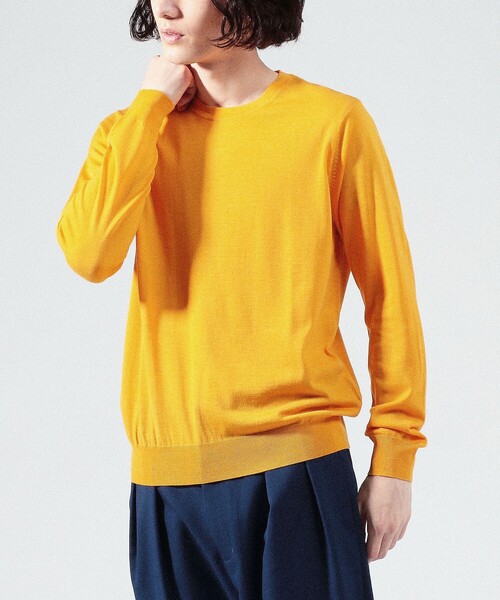 TOMORROWLAND （トゥモローランド）の「スーパーファインメリノウール クルーネック（ニット/セーター・メンズ・ライトグレー/ブラック/ダークブラウン/パープル/ネイビー/グレー/カーキ/イエロー/オレンジ・S/M/L/XS/XL）」の14枚目の写真