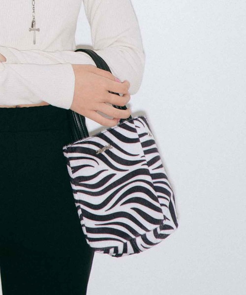 X-girl（エックスガール）の「2WAY MINI SHOULDER BAG（ショルダーバッグ・レディース・ホワイト/ブラック/ベージュ・ONE SIZE）」の2枚目の写真