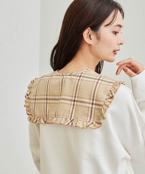 ROPE' PICNIC(ロペピクニック)の「【2WAY】チェックフリルつけ衿(その他雑貨・レディース・ブラック系その他/ベージュ系その他・FREE)」の11枚目の写真